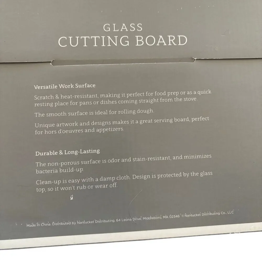 Pink Flamingo & Tropical Palm Leaf Themed Glass Cutting Board *New*